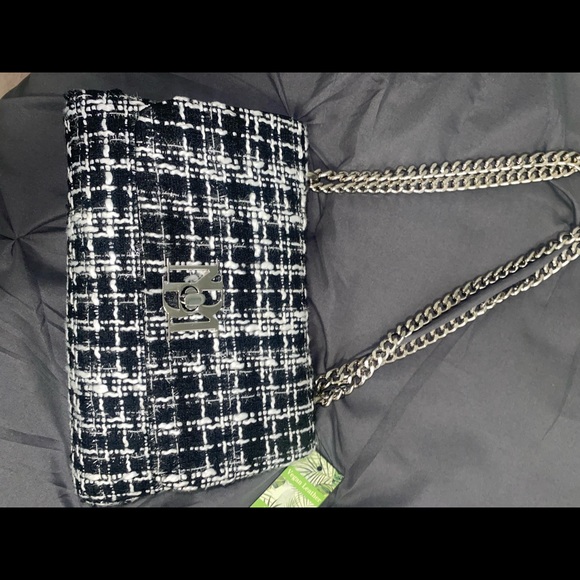 Badgley Mischka Woven Messenger Bag - Picture 2 of 5